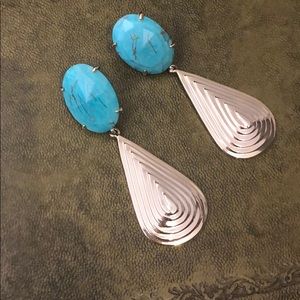 Kendra Scott Gold/Turquoise Earrings